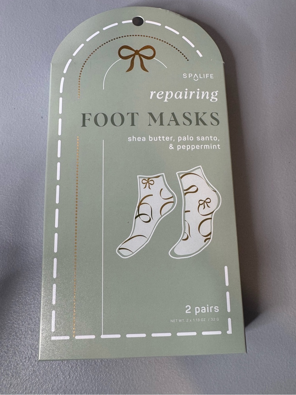 Spalife Repairing Foot Masks 2-packs Shea butter palo Santo & peppermint